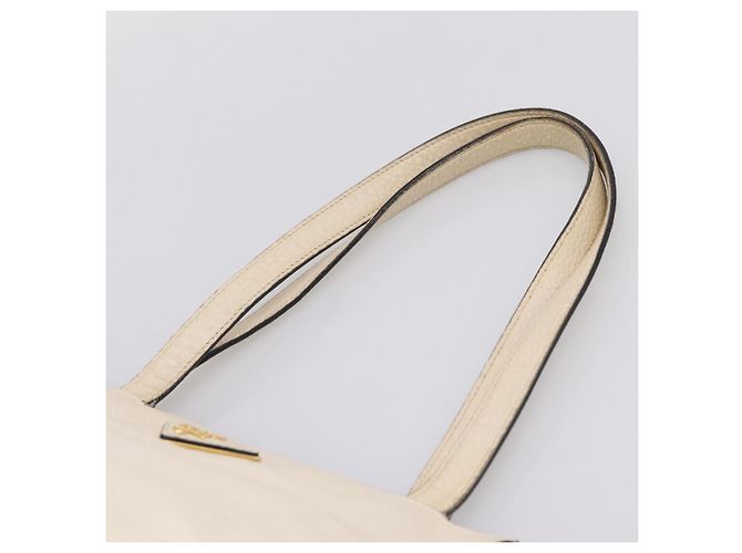 PRADA Tote Bag Leder Weiß Gold - Ansicht 8