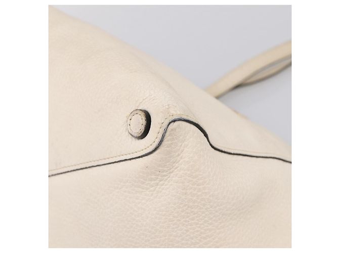 PRADA Tote Bag Leder Weiß Gold - Ansicht 9