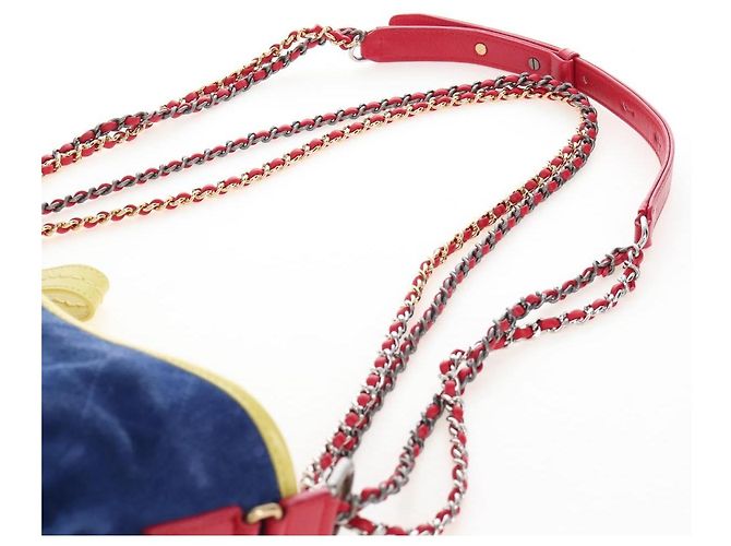 CHANEL Matelasse Chain Shoulder Bag Suede Multicolor Gold CC - vista 15