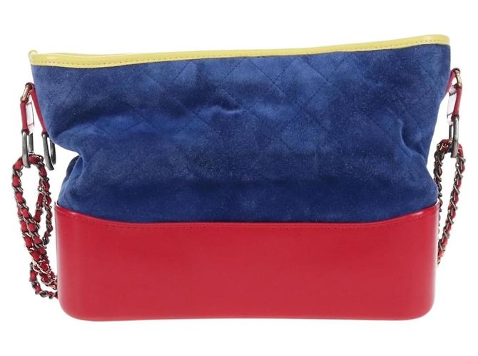 CHANEL Matelasse Chain Shoulder Bag Suede Multicolor Gold CC - vista 2