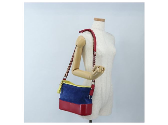 CHANEL Matelasse Chain Shoulder Bag Suede Multicolor Gold CC - vista 29