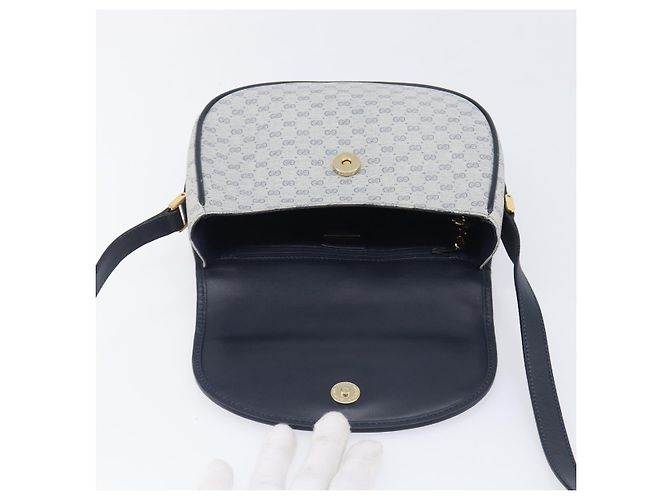 GUCCI Micro GG Supreme Shoulder Bag PVC Navy Gold 007 58 0074 - vista 20