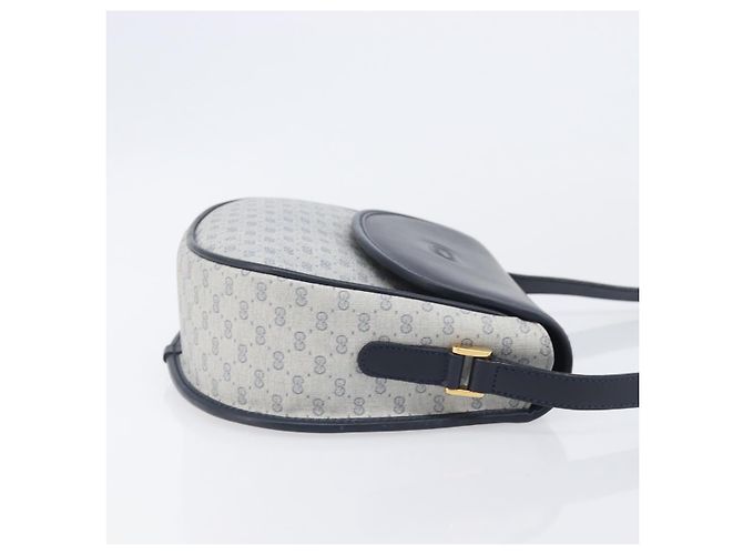 GUCCI Micro GG Supreme Shoulder Bag PVC Navy Gold 007 58 0074 - vista 3