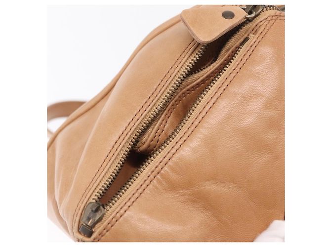 CHANEL COCO Mark Boston Bag Leather Beige Silver CC - vista 24