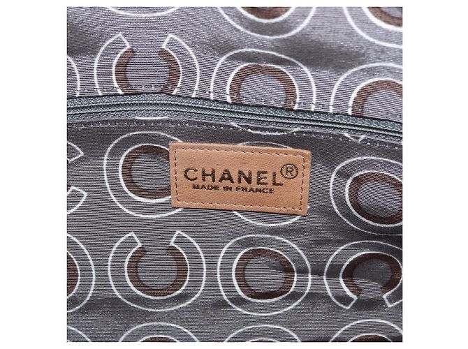 CHANEL COCO Mark Boston Bag Leather Beige Silver CC - vista 25