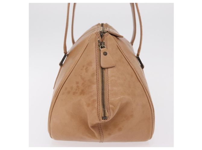 CHANEL COCO Mark Boston Bag Leather Beige Silver CC - vista 5