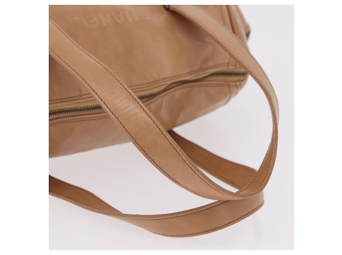 CHANEL COCO Mark Boston Bag Leather Beige Silver CC - vista 9
