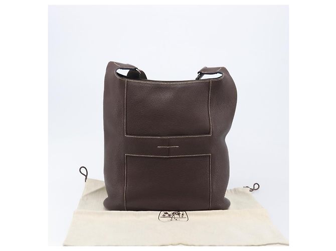 Hermès HERMES Good News GM Shoulder Bag Leather Dark Brown Silver - vista 12
