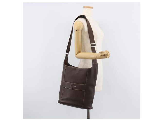 Hermès HERMES Good News GM Shoulder Bag Leather Dark Brown Silver - vista 23