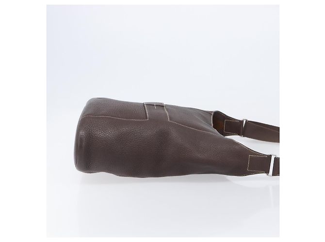 Hermès HERMES Good News GM Shoulder Bag Leather Dark Brown Silver - vista 3