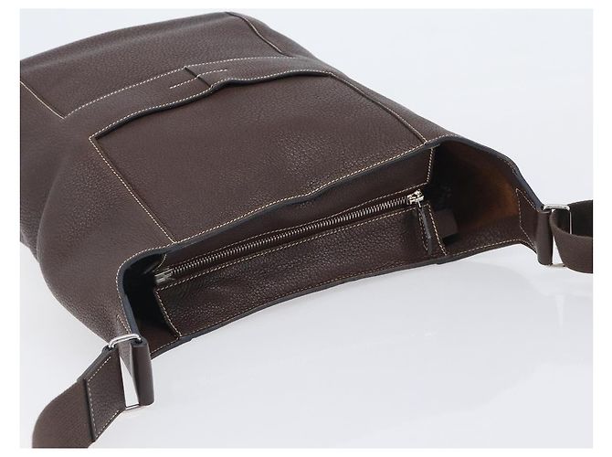 Hermès HERMES Good News GM Shoulder Bag Leather Dark Brown Silver - vista 6