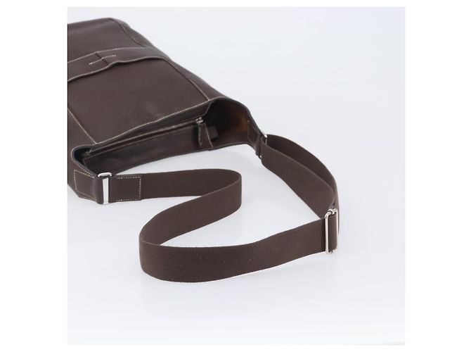 Hermès HERMES Good News GM Shoulder Bag Leather Dark Brown Silver - vista 7