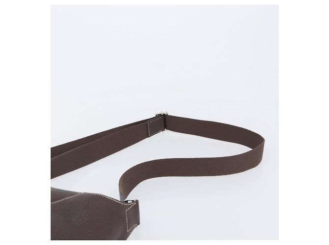 Hermès HERMES Good News GM Shoulder Bag Leather Dark Brown Silver - vista 8