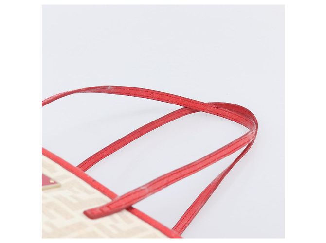 FENDI Zucca Canvas Tote Bag Beige Red 8BH185 - vista 15