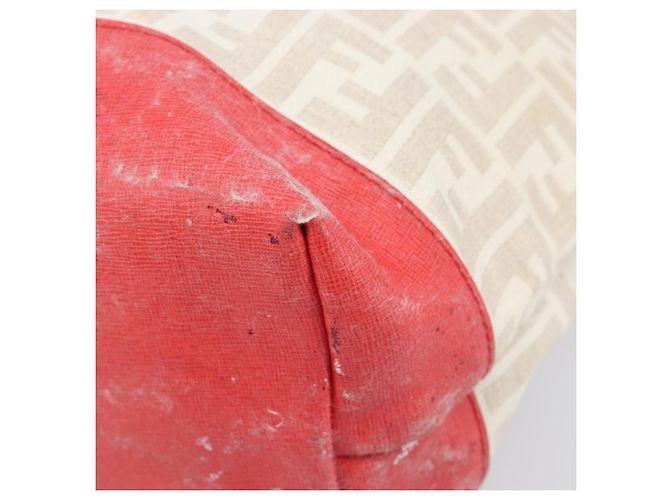FENDI Zucca Canvas Tote Bag Beige Red 8BH185 - vista 18
