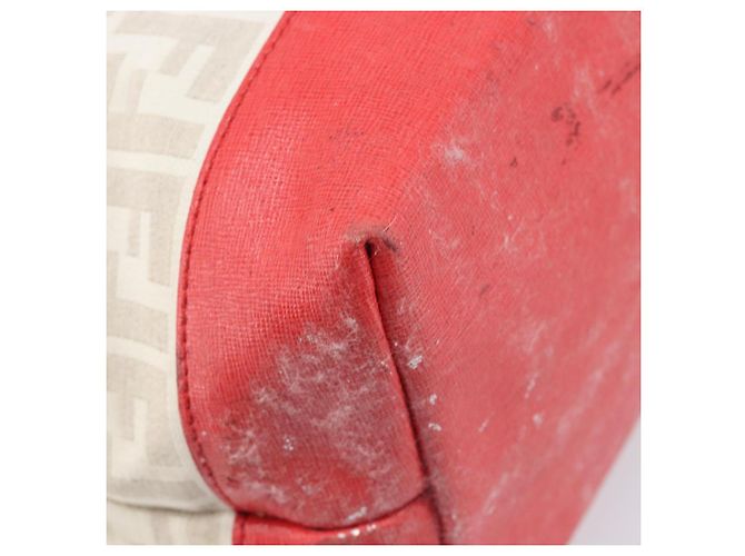 FENDI Zucca Canvas Tote Bag Beige Red 8BH185 - vista 21