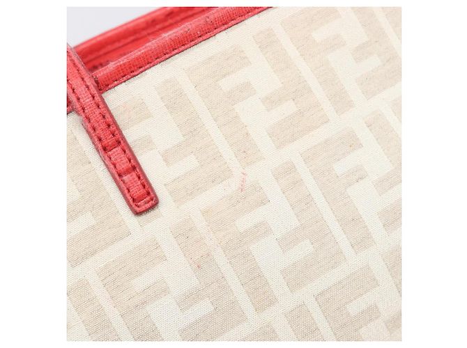 FENDI Zucca Canvas Tote Bag Beige Red 8BH185 - vista 23