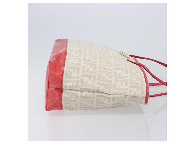 FENDI Zucca Canvas Tote Bag Beige Red 8BH185 - vista 4