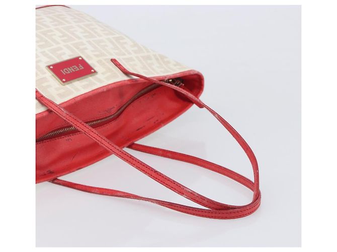 FENDI Zucca Canvas Tote Bag Beige Red 8BH185 - vista 8
