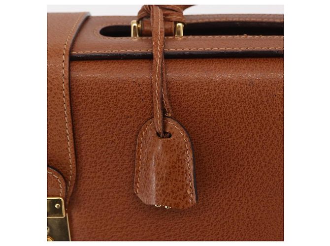 GUCCI Business Bag Leather Brown Gold - vista 20