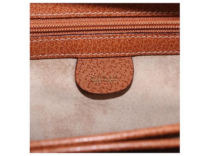 GUCCI Business Bag Leather Brown Gold - vista 21