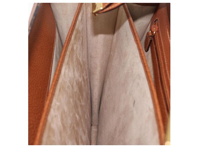 GUCCI Business Bag Leather Brown Gold - vista 23