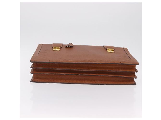 GUCCI Business Bag Leather Brown Gold - vista 5