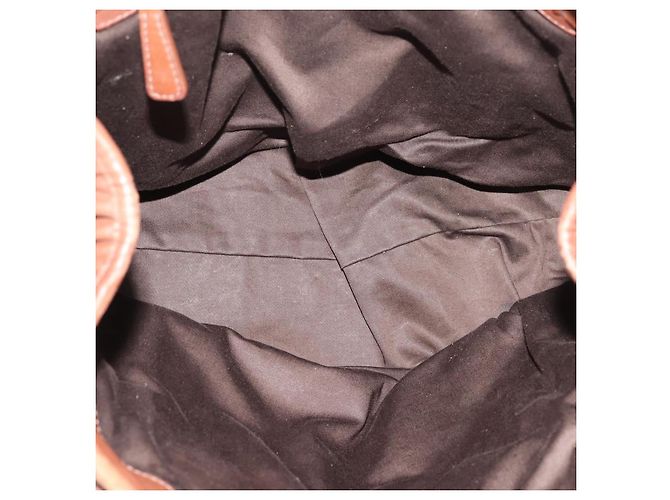 Miu Miu Matelasse Hand Bag Leather 2way Brown Gold - vista 11