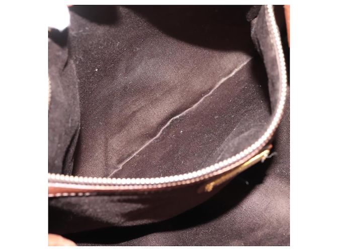 Miu Miu Matelasse Hand Bag Leather 2way Brown Gold - vista 27