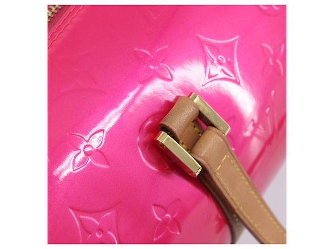 LOUIS VUITTON Monogram Vernis Bedford Bag Fuchsia Pink M91255 LV - vista 8