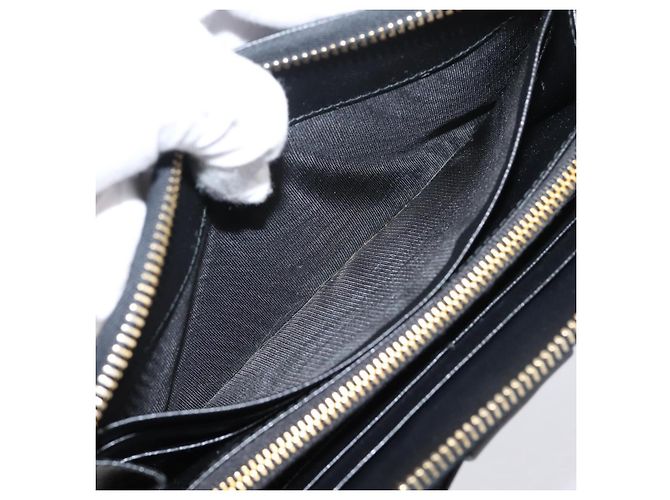 PRADA Cartera larga de piel Saffiano Negro Oro - vista 19