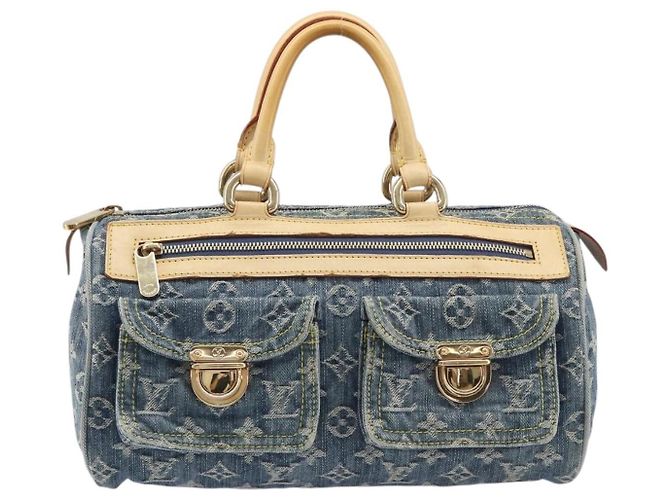 LOUIS VUITTON Monogram Denim Neo Speedy Hand Bag Blue M95019 LV - vista 13