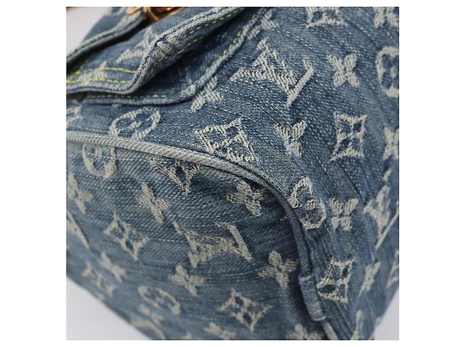 LOUIS VUITTON Monogram Denim Neo Speedy Hand Bag Blue M95019 LV - vista 14