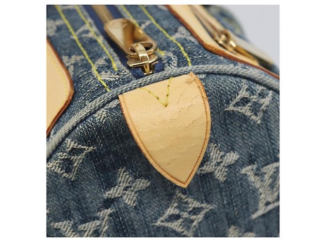 LOUIS VUITTON Monogram Denim Neo Speedy Hand Bag Blue M95019 LV - vista 17