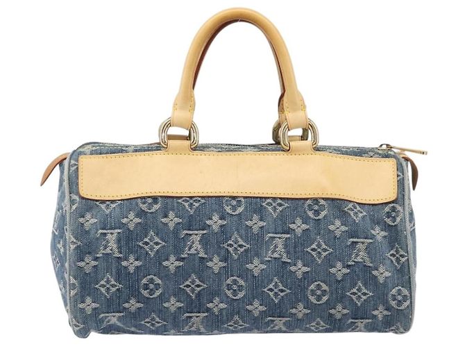 LOUIS VUITTON Monogram Denim Neo Speedy Hand Bag Blue M95019 LV - vista 2