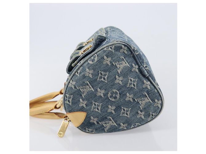 LOUIS VUITTON Monogram Denim Neo Speedy Hand Bag Blue M95019 LV - vista 4