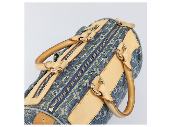 LOUIS VUITTON Monogram Denim Neo Speedy Hand Bag Blue M95019 LV - vista 6