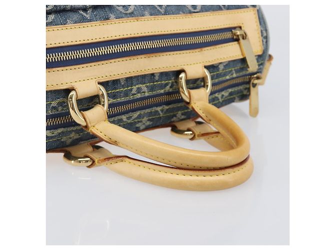 LOUIS VUITTON Monogram Denim Neo Speedy Hand Bag Blue M95019 LV - vista 7