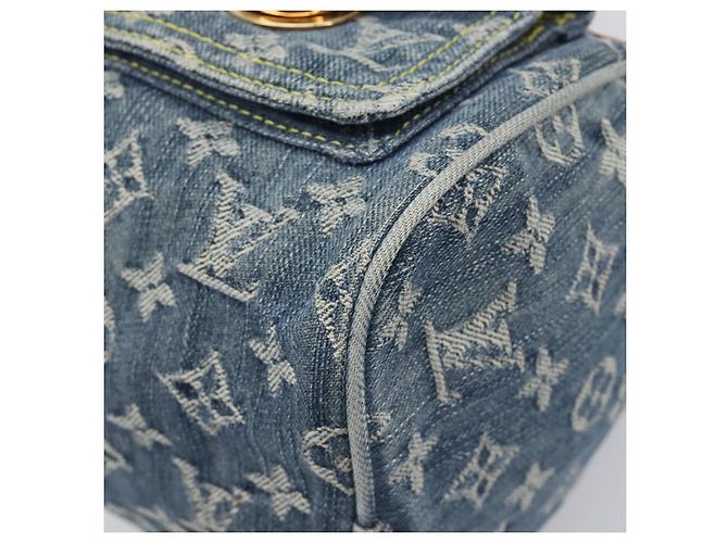 LOUIS VUITTON Monogram Denim Neo Speedy Hand Bag Blue M95019 LV - vista 9