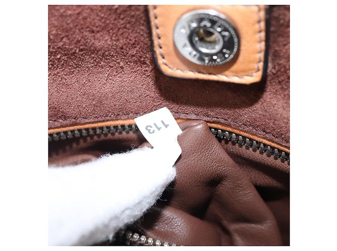 PRADA Hand Bag Leather 2way Brown Silver - vista 12