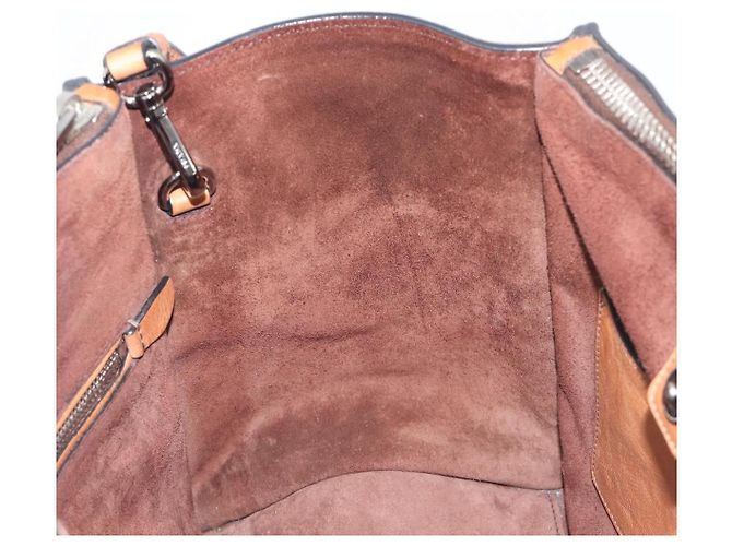 PRADA Hand Bag Leather 2way Brown Silver - vista 26