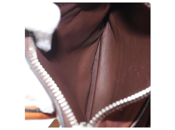 PRADA Hand Bag Leather 2way Brown Silver - vista 32
