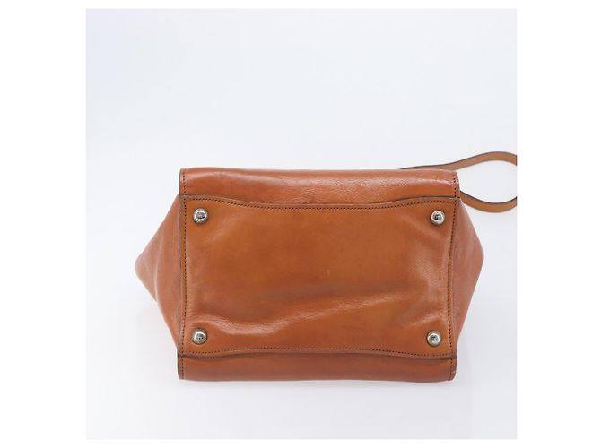 PRADA Hand Bag Leather 2way Brown Silver - vista 5