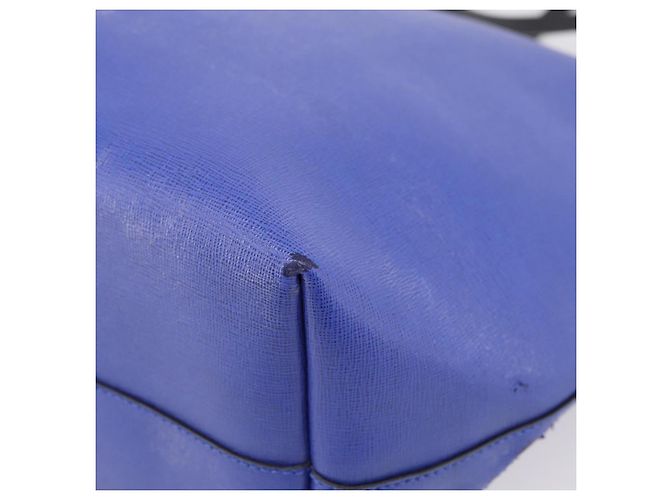 FENDI Monster Tote Bag Leather Blue Silver - vista 18