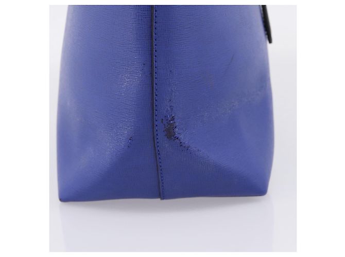 FENDI Monster Tote Bag Leather Blue Silver - vista 4