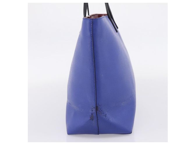 FENDI Monster Tote Bag Leather Blue Silver - vista 5
