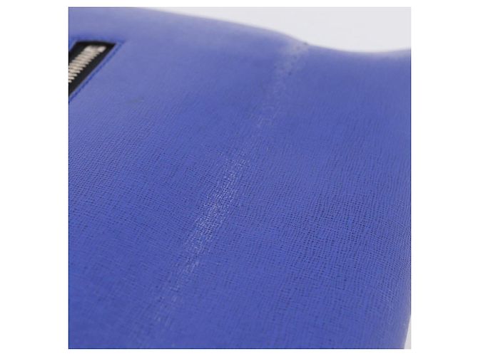 FENDI Monster Tote Bag Leather Blue Silver - vista 9