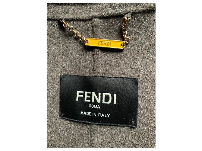 Fendi Abrigo sin mangas de lana marrón - vista 4
