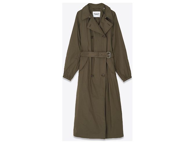 Isabel Marant Etoile Gabardina de algodón y poliamida marrón - vista 10