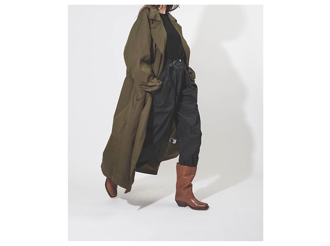 Isabel Marant Etoile Gabardina de algodón y poliamida marrón - vista 11